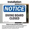 Signmission Diving Board Closed, 18 in W x Rectangle, Vinyl Decal OS-2PACK-NS-D-1218-L-11062 - alternate 4